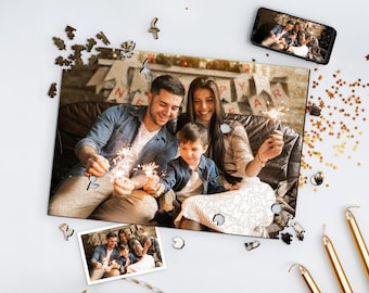 Celebration-Themed Photo Puzzles Personalized with Collectible Pieces – A Customized Puzzle Made from Your Photo