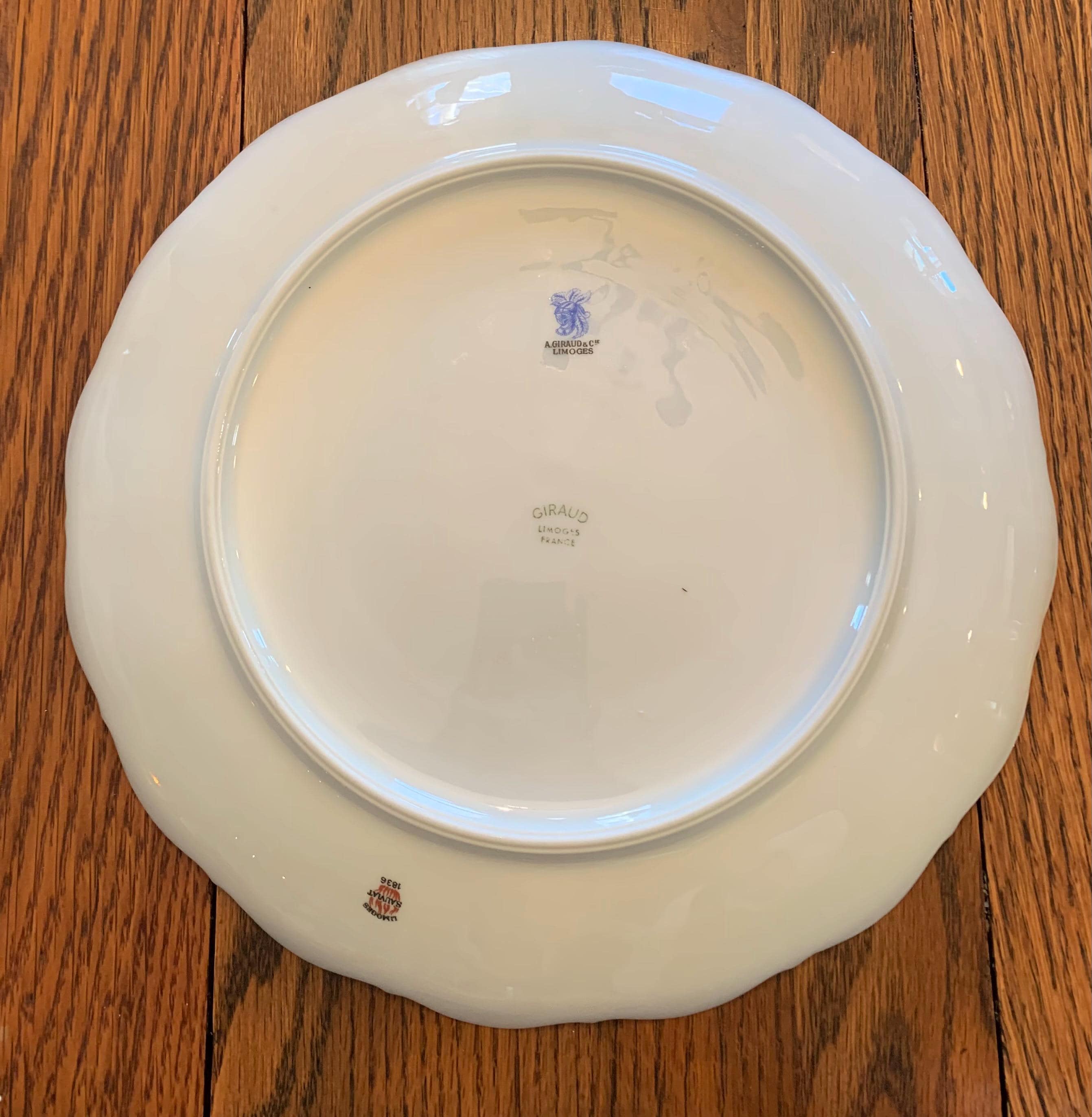 ジロー リモージュ コライユ ラ メール フィッシュ ディナー プレート