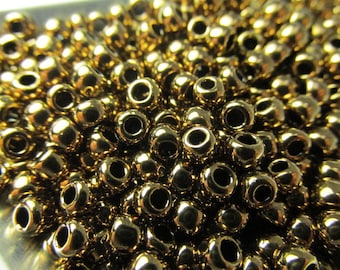 Bronze metallic finish  6.0, 8.0 or 11.0 Czech Glass Toho Seed Beads (10 grams) jewelry making beads