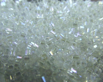 White Crystal AB 2 Cut Czech Glass 10.0 Toho seed beads for jewelry making - 10 grams or 25 grams