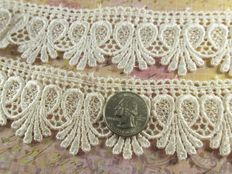 Ivory 1.75 Inch Loop De Loop Scalloped Lace Fringed Trim - Etsy