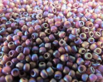 Amethyst Transparent Rainbow Frosted 11.0 Japanese Toho Glass 2mm Seed Beads (10 grams) jewelry making beads