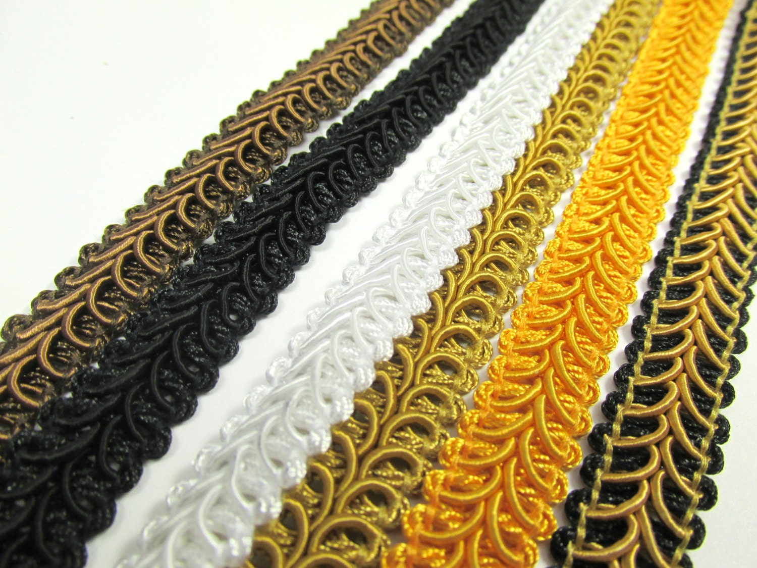 2 STYLES / MAJESTIC 2 Wide Tape Gimp Braid Trim / Drapery, Upholstery,  Pillows, Home Decor / by the Yard 
