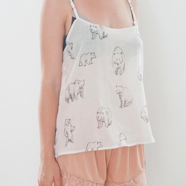 Bears Print Loose Cami