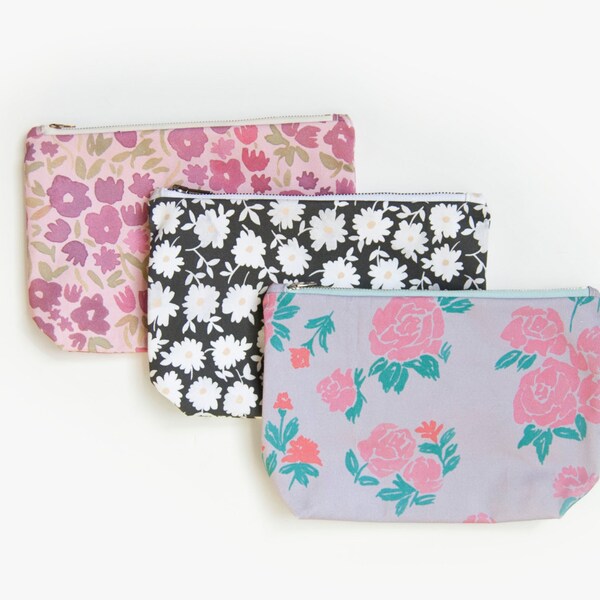 Floral Zipper Bag