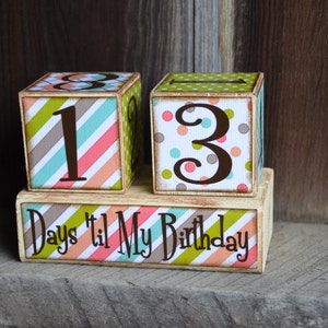 Birthday Countdown Advent blocks