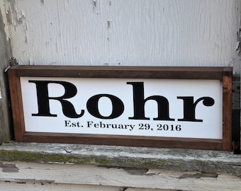 last name sign | family name sign | wedding gift | housewarming gift | established wood sign | family name established sign