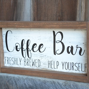 Coffee Bar Wood Sign