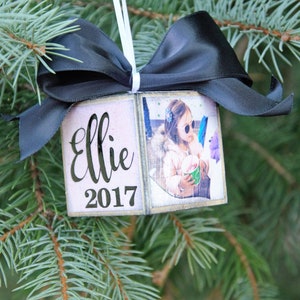 Bloc de bois d'ornement photo personnalisé