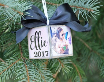 Personalized Photo Ornament Wood Block