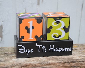 Disney Halloween Countdown Advent blocks