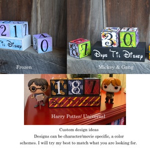 Disney Countdown Blocks Custom Color