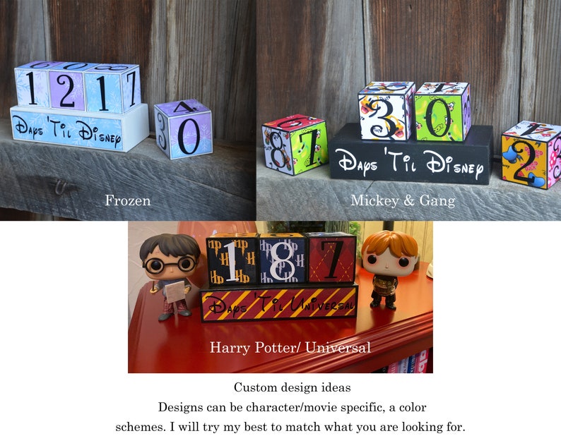 Disney Countdown Blocks Custom Color