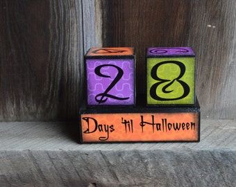 Halloween Countdown Advent blocks