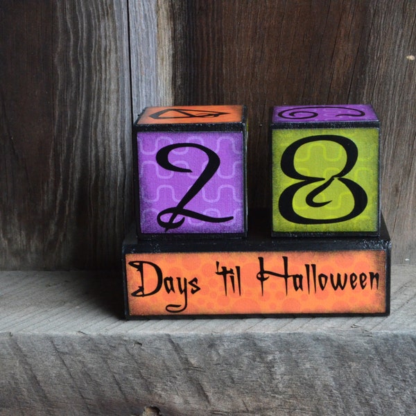 Halloween Countdown Advent blocks