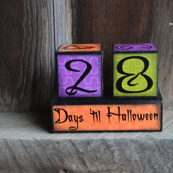 Halloween Countdown Advent blocks