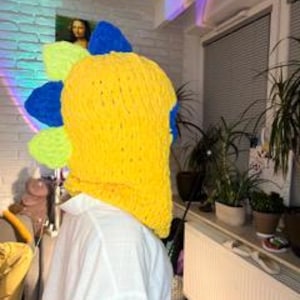 Balaclava Dinosaur, ski helmet, balaclava helmet, Balaclava mask, Ski mask balaclava, Handmade Ski Helmet Cover, Knit Balaclava