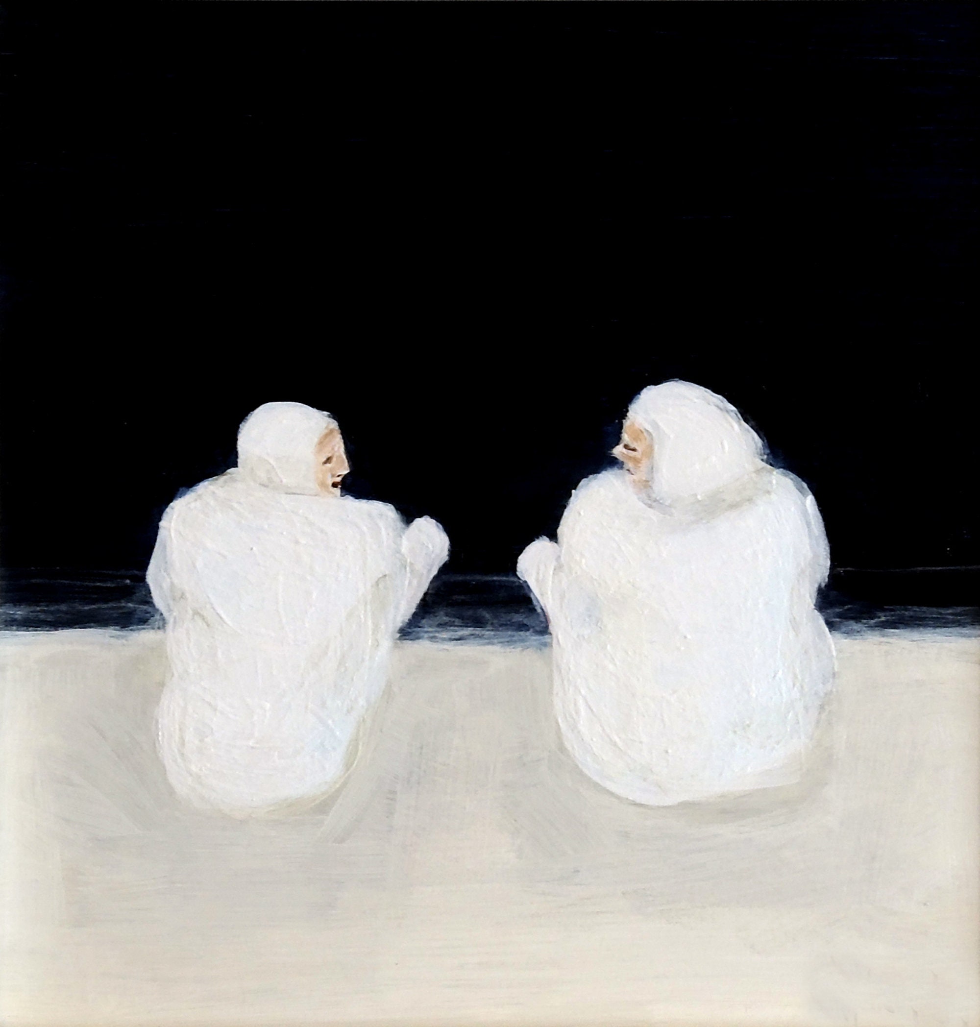 Woman art printfigure of girls sisters wall artwomen friends portrait in landscapewomen figurative wall art Three