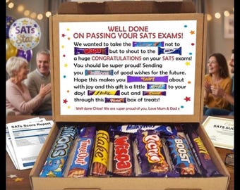 Goed gedaan met het voltooien van de gepersonaliseerde gcse and sats-chocolademand