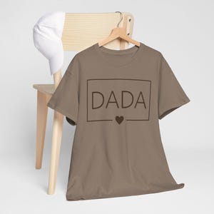 Minimalist DADA Shirt -- Modern Father’s Day Gift -- Cute Dad T-Shirt with Heart -- New Dad Gift -- Unisex Neutral T-Shirt for Fathers