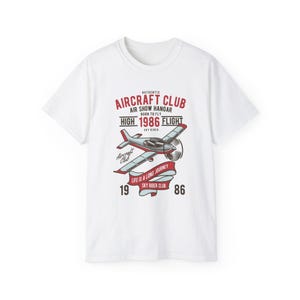 Vintage Aircraft Club T-Shirt, Retro Aviation Tee, Pilot Gift, Airplane Enthusiast Apparel, Unisex Cotton Shirt, Flight Lovers Wear