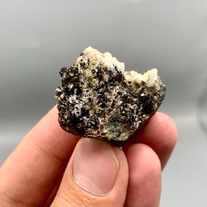 185 carat Melanite Garnet Crystal Specimen  Natural Rare Garnet on Matrix  from, Pakistan - Gorgeous Gemstone Decor