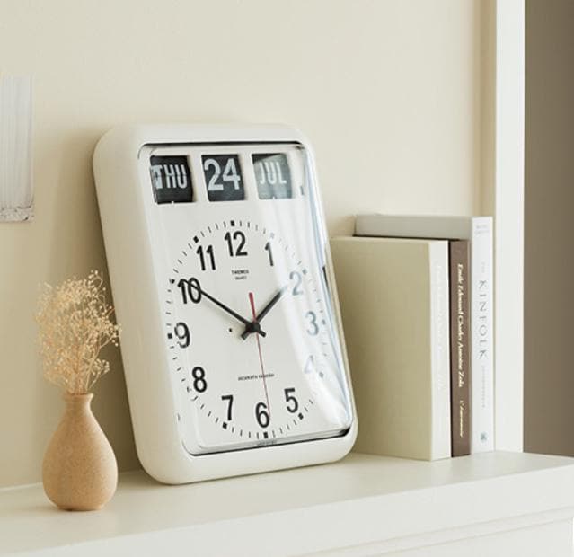 Timeless Elegance: TWEMCO BQ-12A White Calendar Wall Clock - Etsy