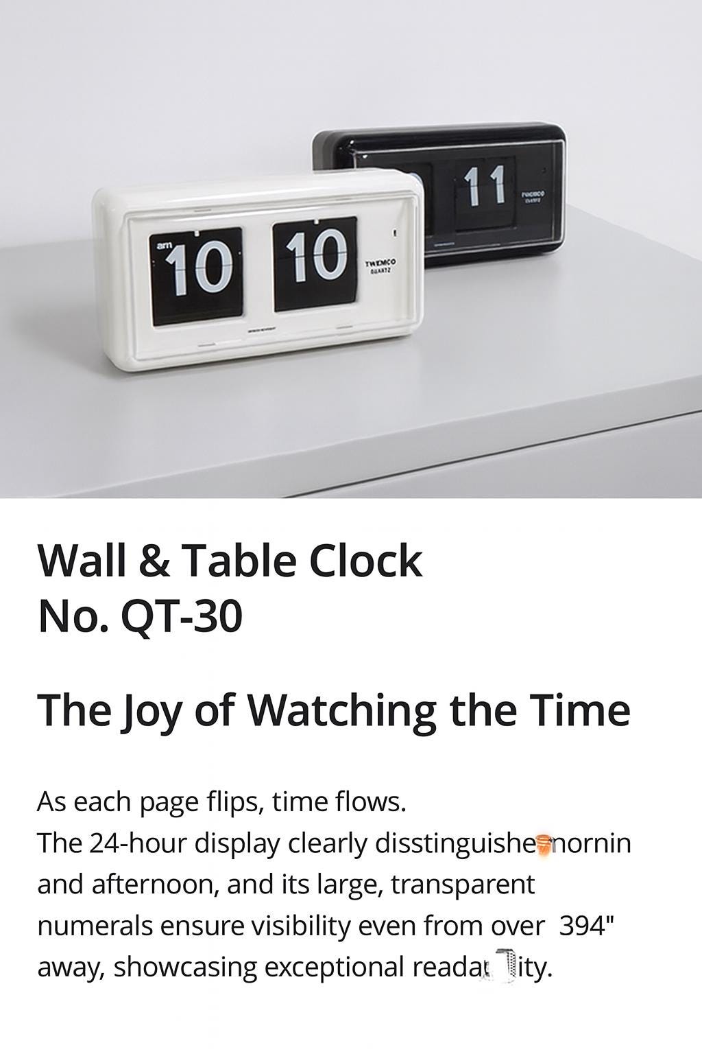 TWEMCO QT-30 : the Ultimate Retro Flip Clock for Desk & Wall Use