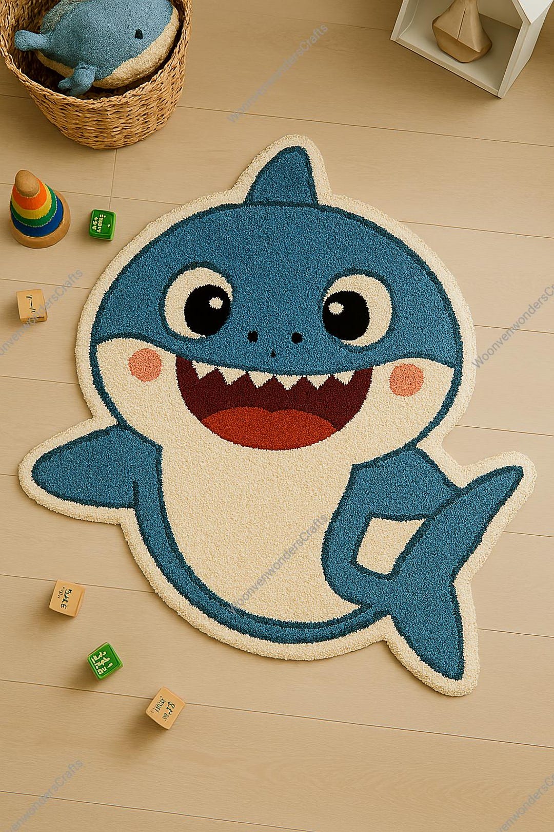 Handmade Wool Baby Shark Rug – Ocean Theme Kids Carpet - Etsy