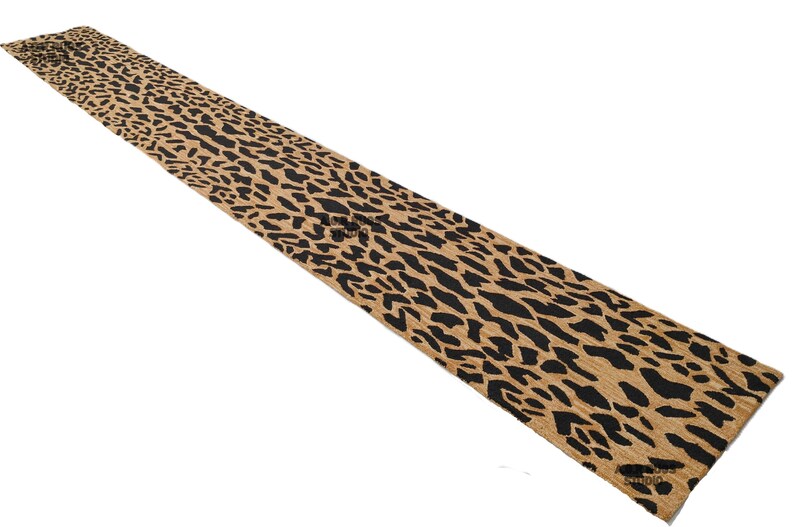 Leopard Skin Print Loop Pile Hand Tufted Rug, Animal Print Rug, Long ...