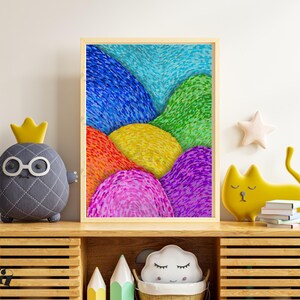 Abstract Art Poster: Vibrant Colors, Modern Home Gallery Print