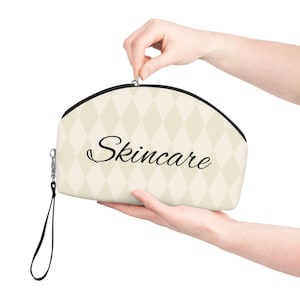 Chic PU Leather Makeup Bag: Travel Cosmetic Organizer with Removable Strap