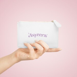 Personalized Mini Clutch Bag: Faux Leather Makeup Organizer