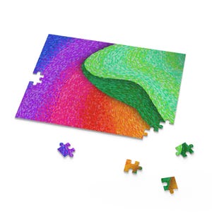 Vibrant Abstract Jigsaw Puzzle: Colorful Art, Family Fun (120, 252, 500-Piece Options)