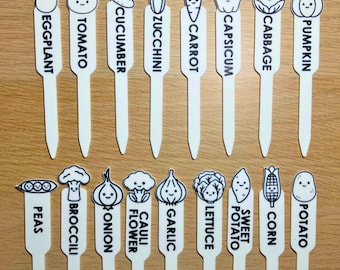 Labels voor groententuin | Plantmarkeringen voor groenten en kruiden | Tuinharingen voor buiten | Waterdichte plantenlabels voor potten, bedden en plantenbakken