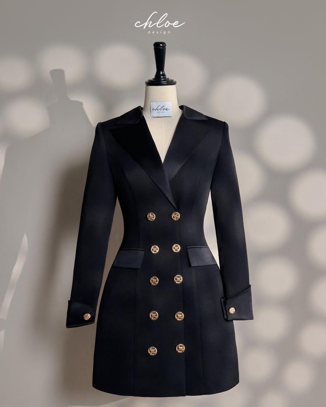 Ivory Velvet Blazer Dress