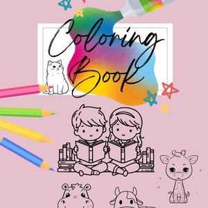 ¡Libro para colorear para niños con muchas ilustraciones!