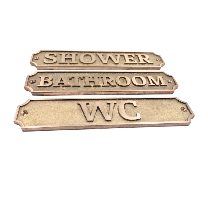 brass bathroom sign

vintage door plaque

shower door sign

WC door plate

rustic home décor

antique brass sign

bathroom wall décor

restroom door sign

toilet door plaque

farmhouse bathroom sign

solid brass plate

old style door sign

bathroom door marker

brass home accessories

retro bathroom plaque

hotel