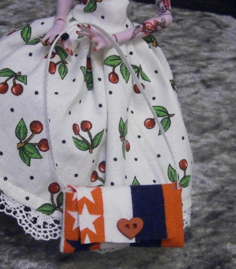 red white and blue Purse for 10 to 12 inch fashion dolls