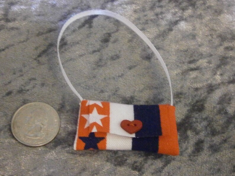red white and blue Purse for 10 to 12 inch fashion dolls