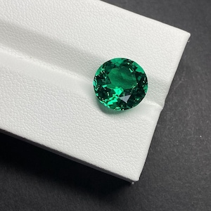Lab Grown Emerald Gemstone | Green Round Cut Stone | Loose emerald for Engagement Ring For Jewelry Making