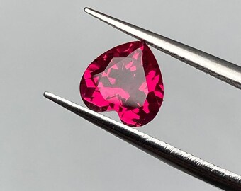 Heart Cut Pink ed Ruby Loose Lab Grown Faceted Ruby AAA July Birthstone For Jewelry Making Excellent cut for jewelry
