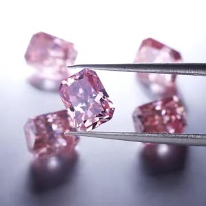 GRA Pink Moissanite Radiant cut Certified D Color Moissanite For Jewelry Making
