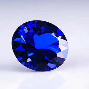 Lab Grown Blue Sapphire Gemstone | Blue Round Cut Stone | Loose Blue Sapphire for Engagement Ring | Ethical Gemstone for Jewelry Making
