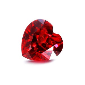 Lab Grown Red Ruby Heart Cut Gemstone AAA Ruby Faceted for Jewelry Making
