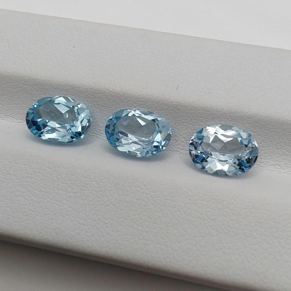 Aquamarine Oval cut Lab Grown Loose Aquamarine Gemstone For Jewelry Making March Birthstone Excellent cut