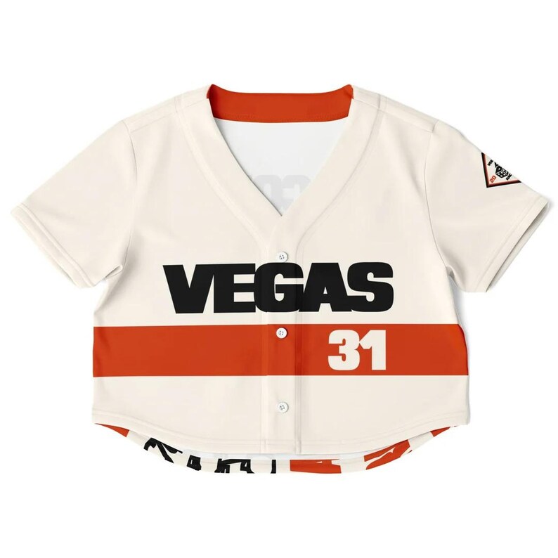 Esteban Ocon 31 Vegas Street Circuit Crop Top, Haas F1 Female Team Apparel, French Racing Fashion image 2