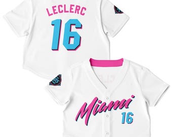 Charles Leclerc 16 Miami Vice Home Crop Top, Ferrari Tifosi Female Pastel Tee, Monegasque Style