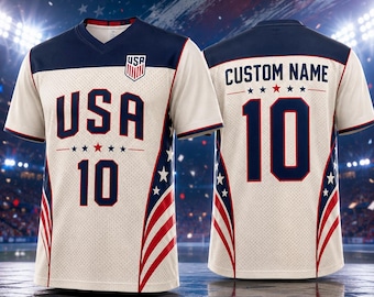 Ultimate Fan Gift Custom Name USA Soccer Jersey, 2026 Soccer Top