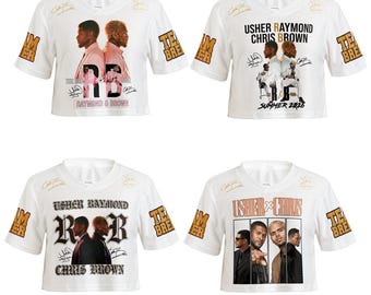 Music Concert Essential, Personalized Usher Chris Brown Crop Top Jersey